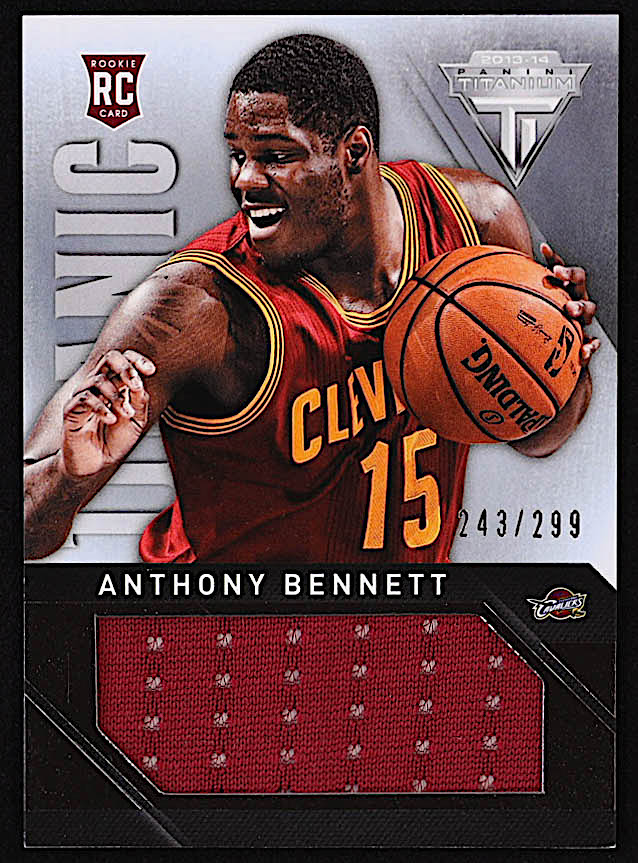 Anthony Bennett 2013-14 Panini Titanium Titanic Threads Jumbo #99 #243/299 RC at PristineAuction.com Anthony Bennett 2013-14 Panini Titanium Titanic Threads Jumbo #99 #243/299 RC at PristineAuction.com