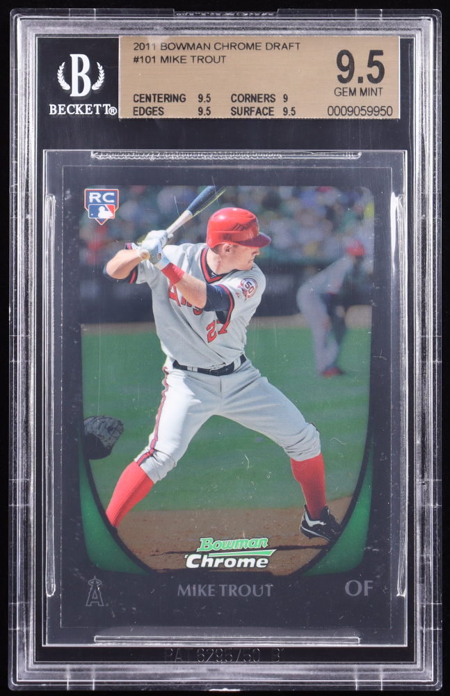 Mike Trout 2011 Bowman Chrome Draft #101 RC (BGS 9.5) | Pristine 