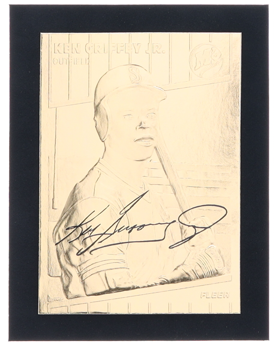 Ken Griffey Jr. 1997 Fleer Signature Series 23Kt Gold Card at PristineAuction.com Ken Griffey Jr. 1997 Fleer Signature Series 23Kt Gold Card at PristineAuction.com