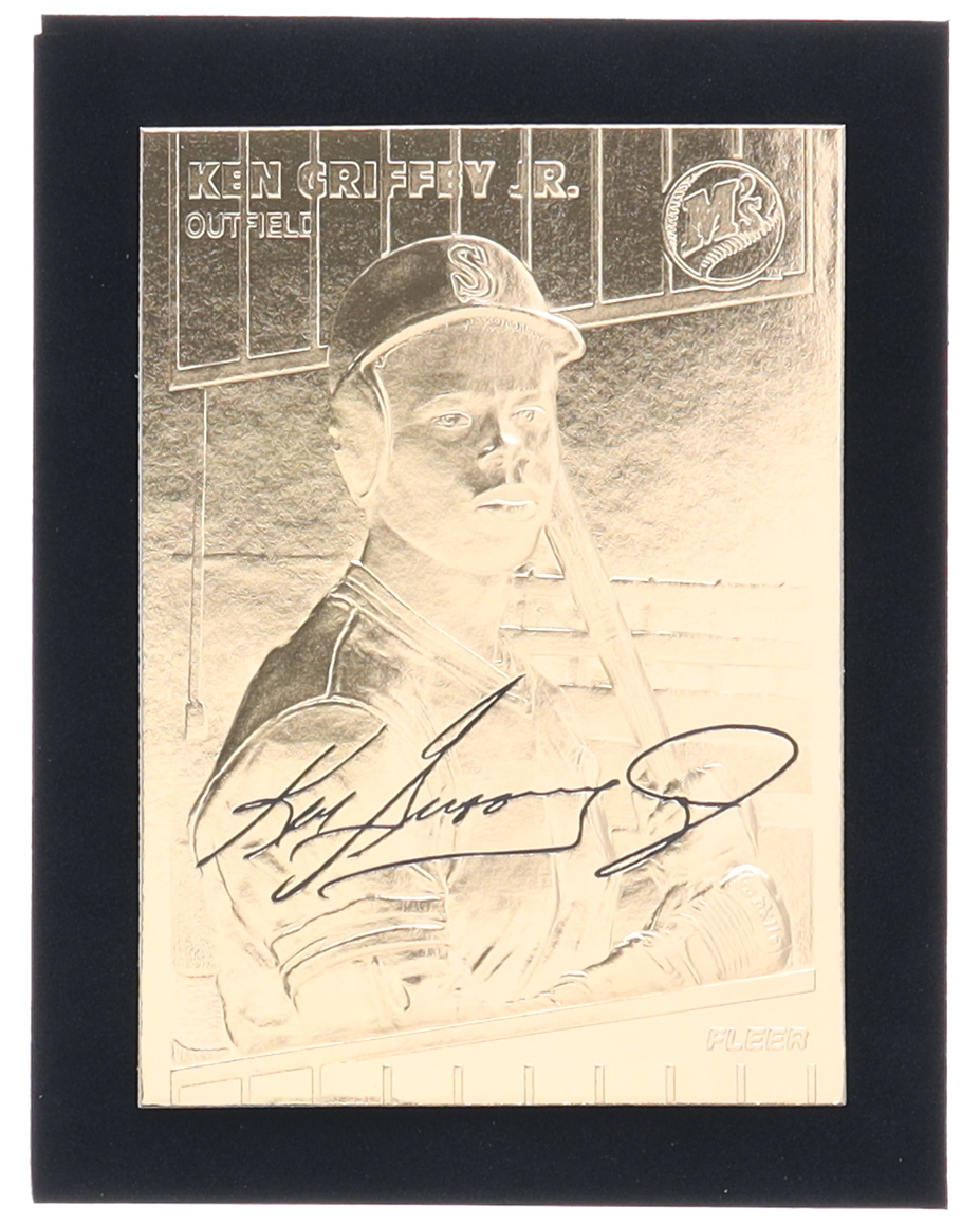 Ken Griffey Jr. 1997 Fleer Signature Series 23Kt Gold Card at PristineAuction.com Ken Griffey Jr. 1997 Fleer Signature Series 23Kt Gold Card at PristineAuction.com
