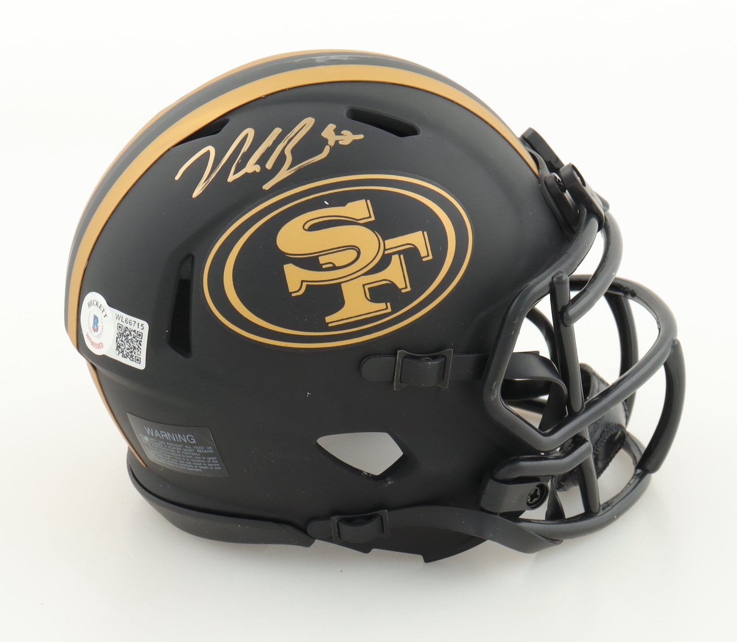 Nick Bosa Signed 49ers Eclipse Alternate Speed Mini Helmet (Beckett) at PristineAuction.com Nick Bosa Signed 49ers Eclipse Alternate Speed Mini Helmet (Beckett) at PristineAuction.com