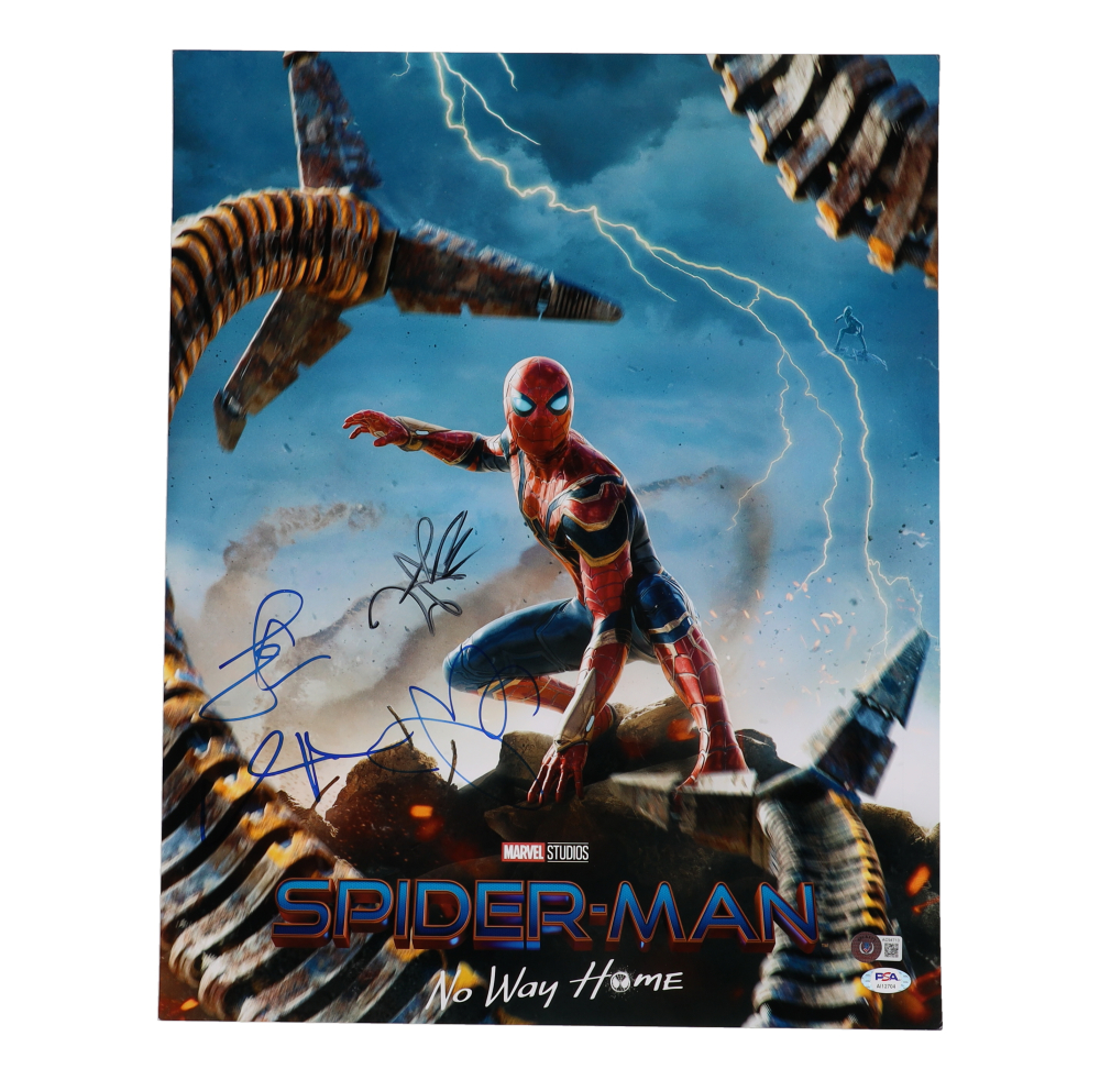 "SpiderMan No Way Home" 16x20 Photo CastSigned by (4) with Zendaya