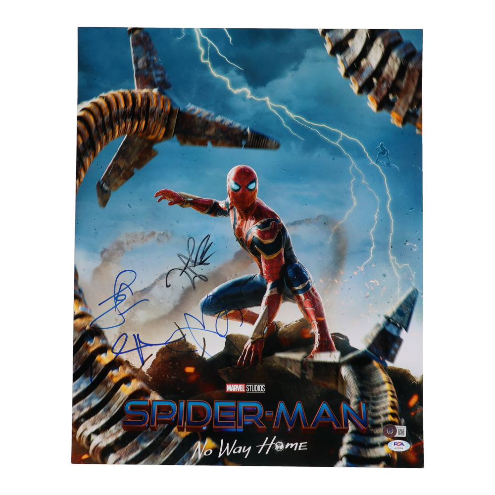 "SpiderMan No Way Home" 16x20 Photo CastSigned by (4) with Zendaya