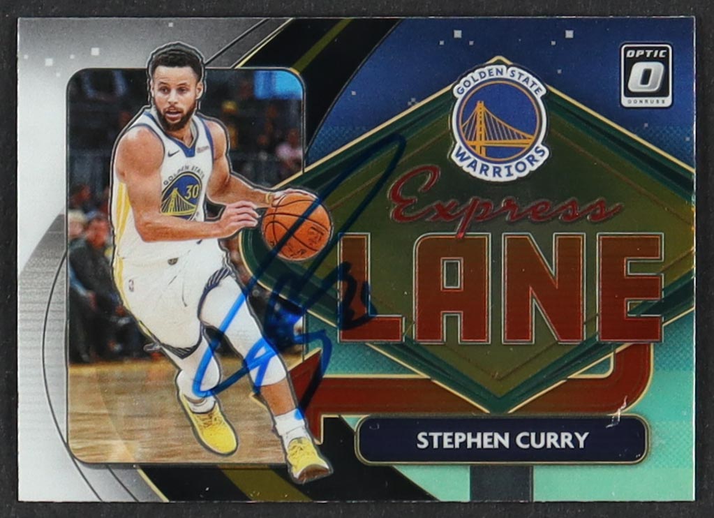 Stephen Curry Signed 2020-21 Donruss Optic Express Lane #3 (Beckett & Curry) at PristineAuction.com Stephen Curry Signed 2020-21 Donruss Optic Express Lane #3 (Beckett & Curry) at PristineAuction.com