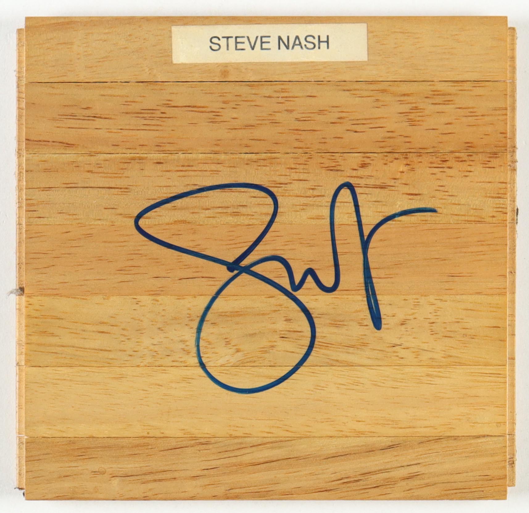 Steve Nash Signed Basketball Hardwood Floor Board Piece (JSA) at PristineAuction.com Steve Nash Signed Basketball Hardwood Floor Board Piece (JSA) at PristineAuction.com