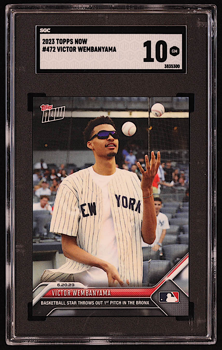 Victor Wembanyama 2023 Topps Now #472 RC (SGC 10) at PristineAuction.com Victor Wembanyama 2023 Topps Now #472 RC (SGC 10) at PristineAuction.com