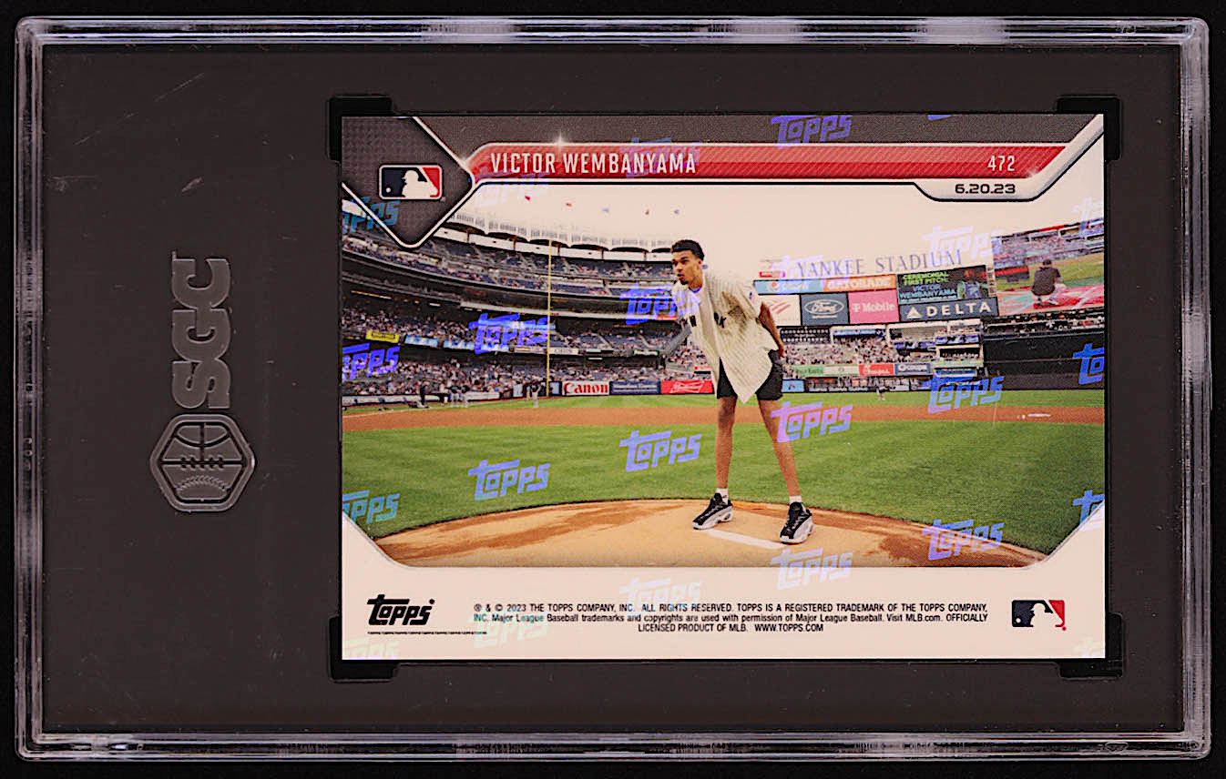 Victor Wembanyama 2023 Topps Now #472 RC (SGC 10) at PristineAuction.com Victor Wembanyama 2023 Topps Now #472 RC (SGC 10) at PristineAuction.com