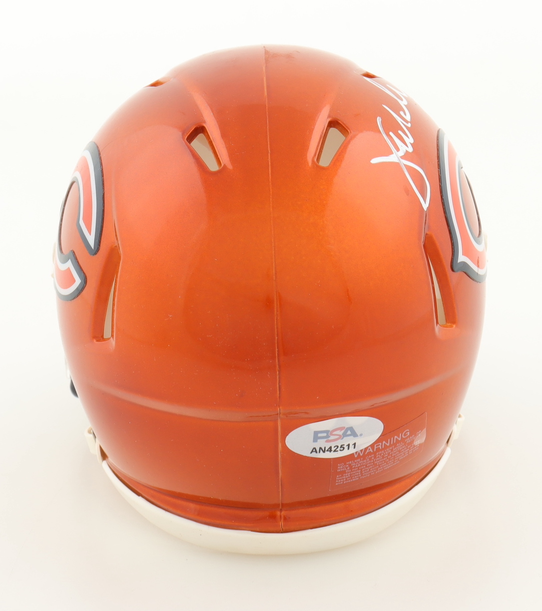 Jim McMahon Signed Bears Flash Alternate Speed Mini Helmet (PSA) at PristineAuction.com Jim McMahon Signed Bears Flash Alternate Speed Mini Helmet (PSA) at PristineAuction.com