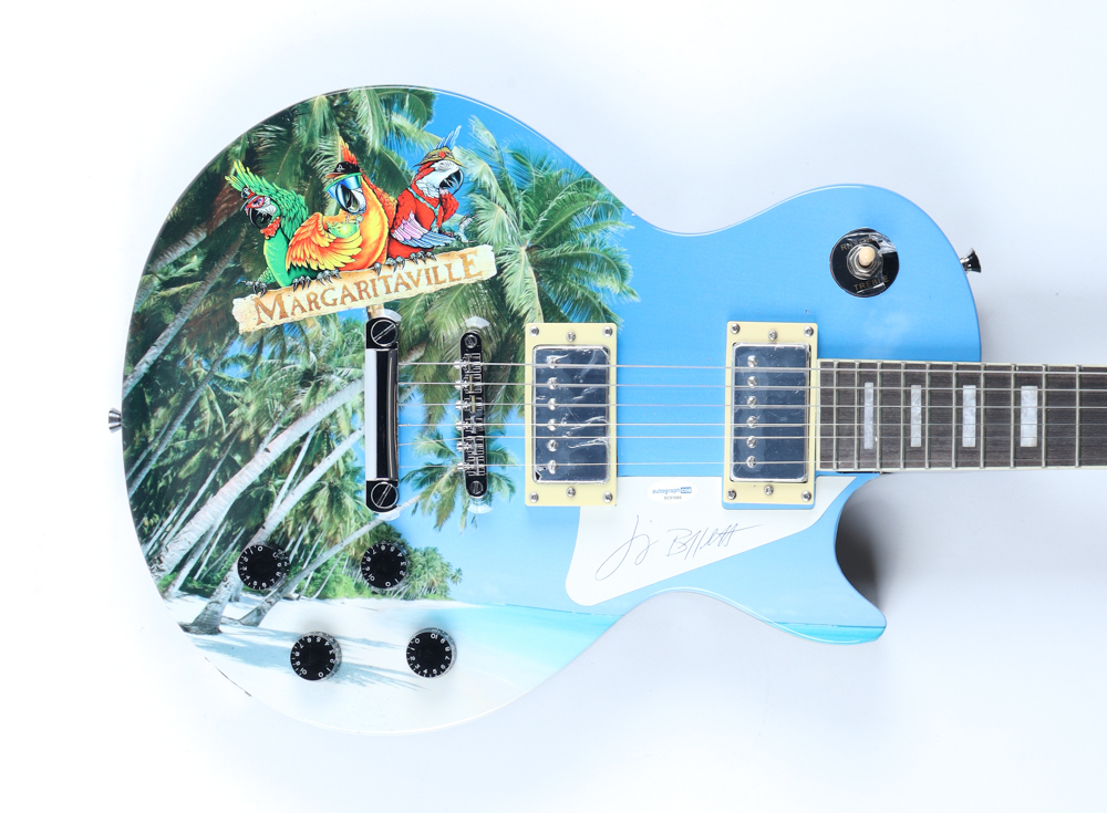 Jimmy Buffett Signed "Margaritvaville" Electric Guitar (AutographCOA) at PristineAuction.com Jimmy Buffett Signed "Margaritvaville" Electric Guitar (AutographCOA) at PristineAuction.com