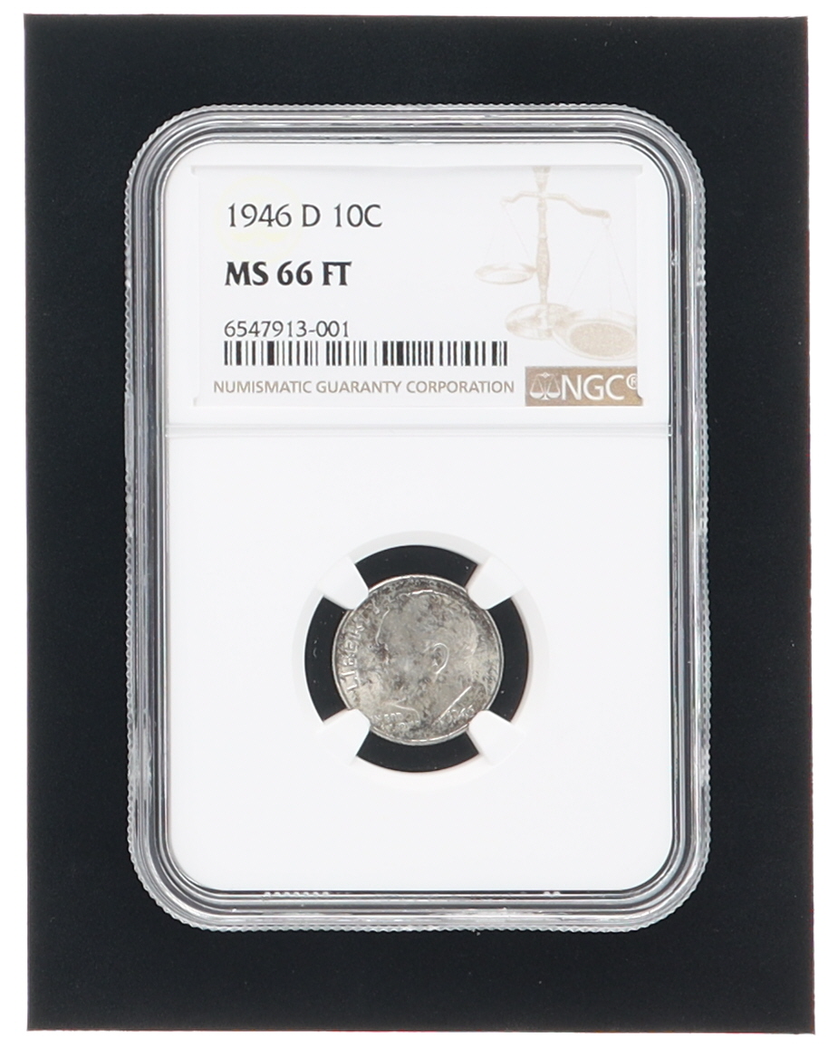 1946-D Roosevelt Silver Dime - Full Torch (NGC MS66 FT) at PristineAuction.com 1946-D Roosevelt Silver Dime - Full Torch (NGC MS66 FT) at PristineAuction.com