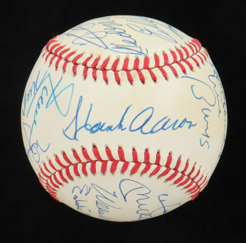 500 Home Run Club ONL Baseball Signed By (18) with Mickey Mantle, Ted Williams, Hank Aaron, Willie Mays, Mark McGwire, Jim Thome (Beckett & PSA) at PristineAuction.com 500 Home Run Club ONL Baseball Signed By (18) with Mickey Mantle, Ted Williams, Hank Aaron, Willie Mays, Mark McGwire, Jim Thome (Beckett & PSA) at PristineAuction.com