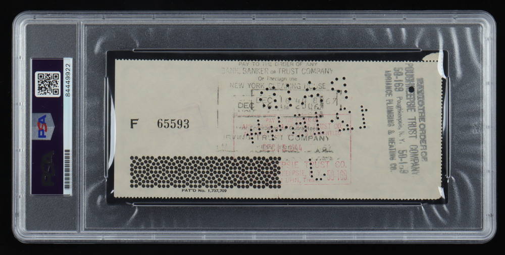 Franklin D. Roosevelt Signed 1944 Personal Bank Check (PSA) at PristineAuction.com Franklin D. Roosevelt Signed 1944 Personal Bank Check (PSA) at PristineAuction.com
