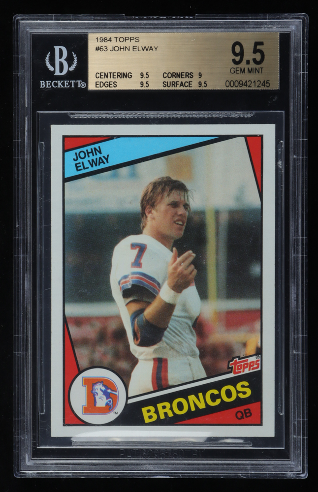 John Elway 1984 Topps #63 RC (BGS 9.5) at PristineAuction.com John Elway 1984 Topps #63 RC (BGS 9.5) at PristineAuction.com
