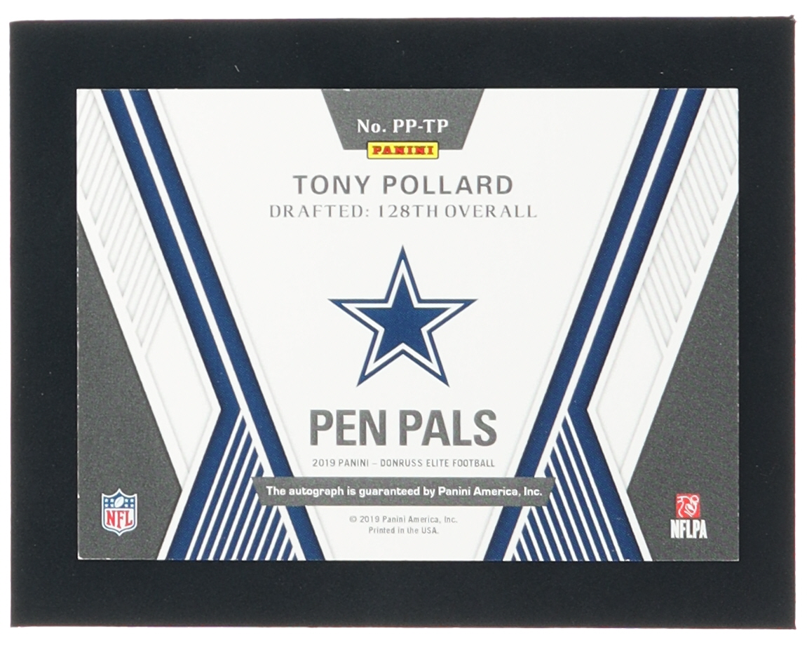 Tony Pollard 2019 Elite Pen Pals Blue Ink #38 RC at PristineAuction.com Tony Pollard 2019 Elite Pen Pals Blue Ink #38 RC at PristineAuction.com