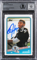Bo Jackson Signed 1988 Topps #327 SR RC (BGS | Autograph Graded 10) at PristineAuction.com