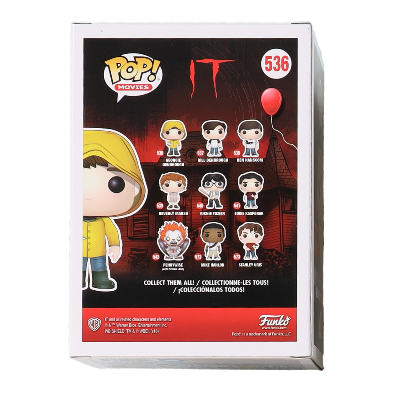 Jackson Robert Scott Signed "IT" Georgie Denbrough #536 Funko Pop! Vinyl Figure Inscribed "Popcorn?" (Beckett) at PristineAuction.com Jackson Robert Scott Signed "IT" Georgie Denbrough #536 Funko Pop! Vinyl Figure Inscribed "Popcorn?" (Beckett) at PristineAuction.com