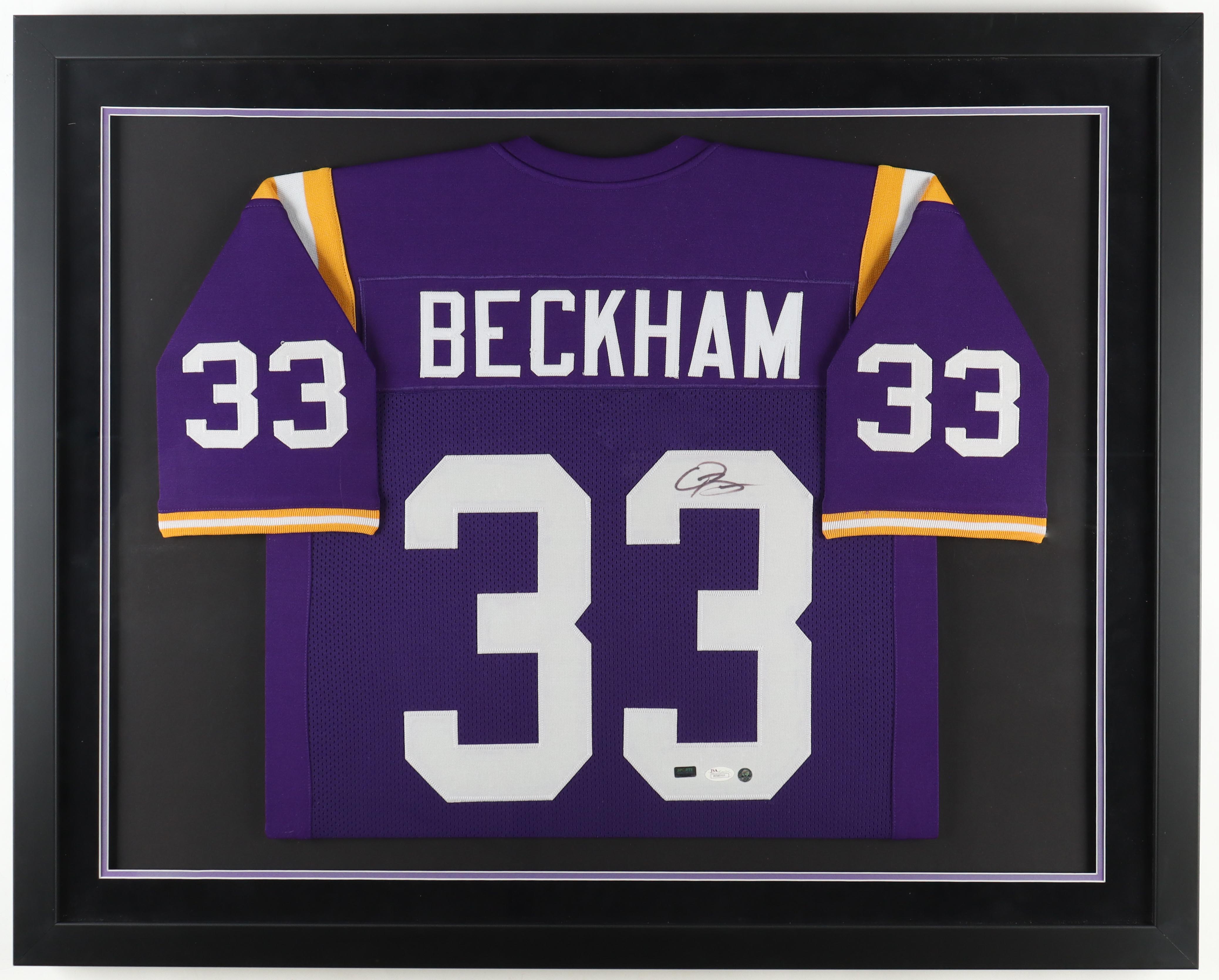 Odell Beckham Jr. Signed Custom Framed Jersey Display (JSA & SportsMemorabilia) at PristineAuction.com Odell Beckham Jr. Signed Custom Framed Jersey Display (JSA & SportsMemorabilia) at PristineAuction.com