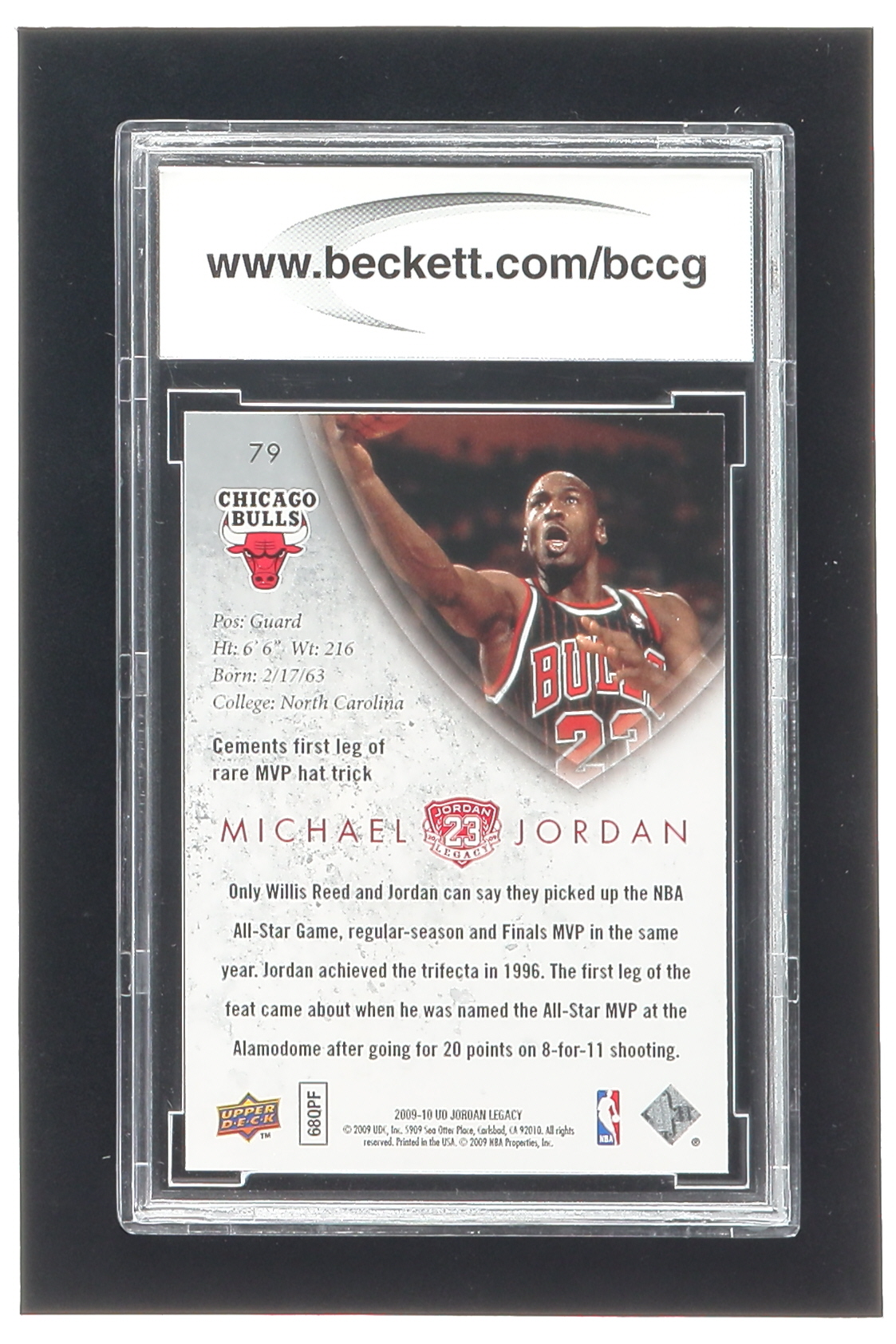Michael Jordan 2009-10 Upper Deck Michael Jordan Legacy Collection Gold #79 (BCCG 10) at PristineAuction.com Michael Jordan 2009-10 Upper Deck Michael Jordan Legacy Collection Gold #79 (BCCG 10) at PristineAuction.com