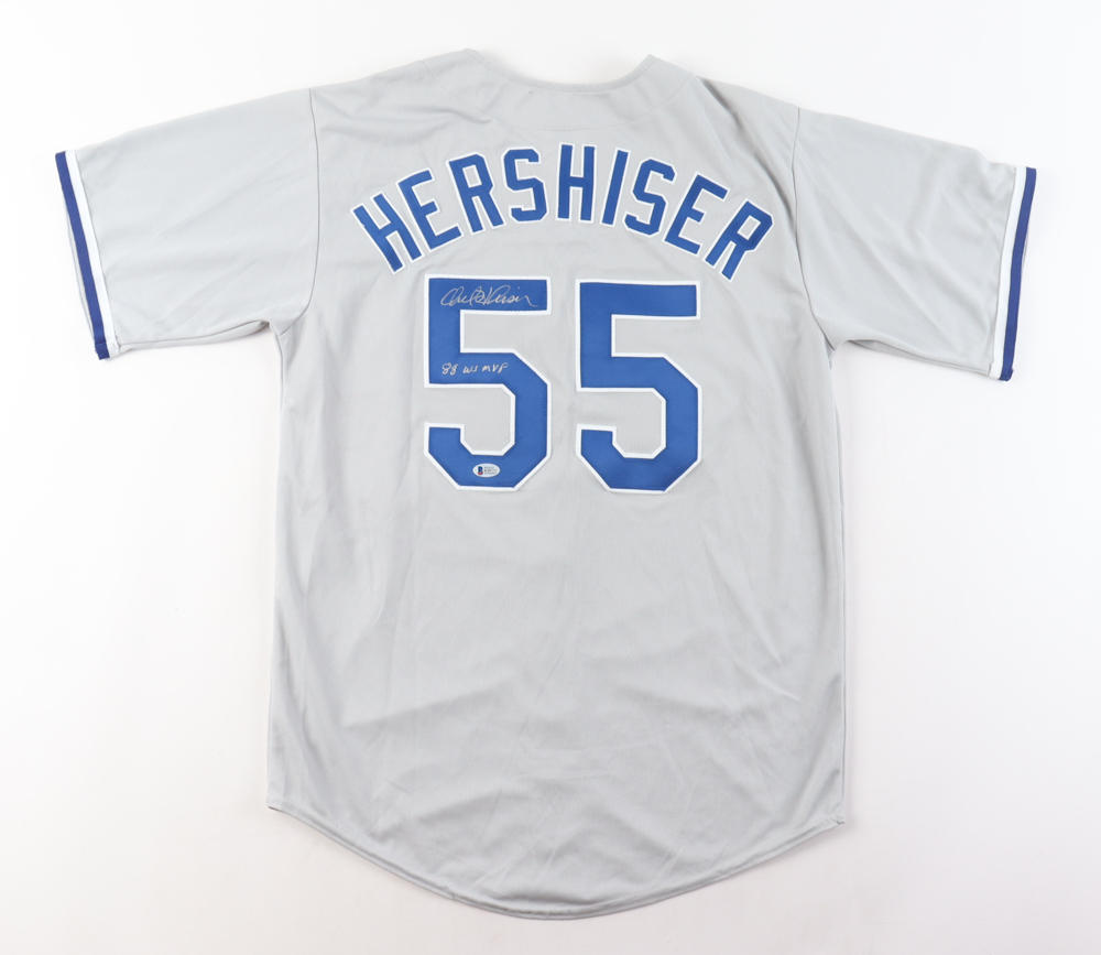 Orel Hershiser Signed Dodgers Jersey Inscribed "88 WS MVP" (Beckett) at PristineAuction.com Orel Hershiser Signed Dodgers Jersey Inscribed "88 WS MVP" (Beckett) at PristineAuction.com