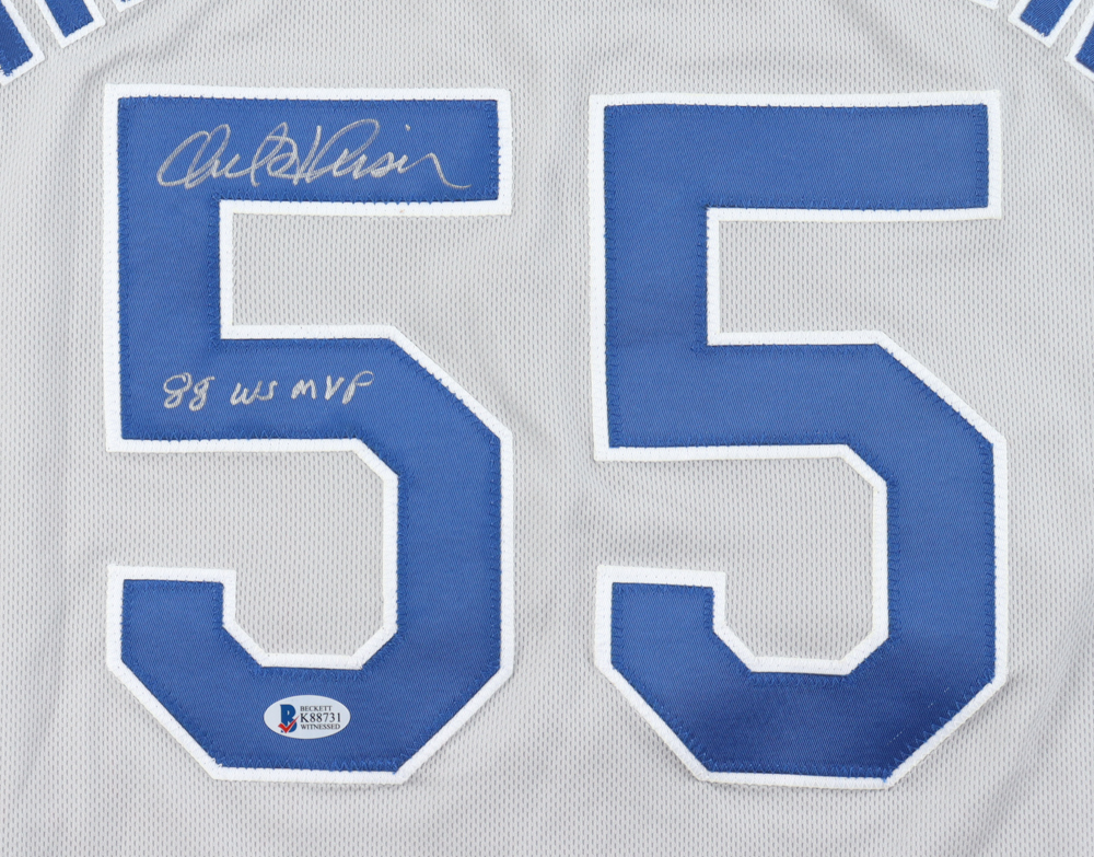 Orel Hershiser Signed Dodgers Jersey Inscribed "88 WS MVP" (Beckett) at PristineAuction.com Orel Hershiser Signed Dodgers Jersey Inscribed "88 WS MVP" (Beckett) at PristineAuction.com