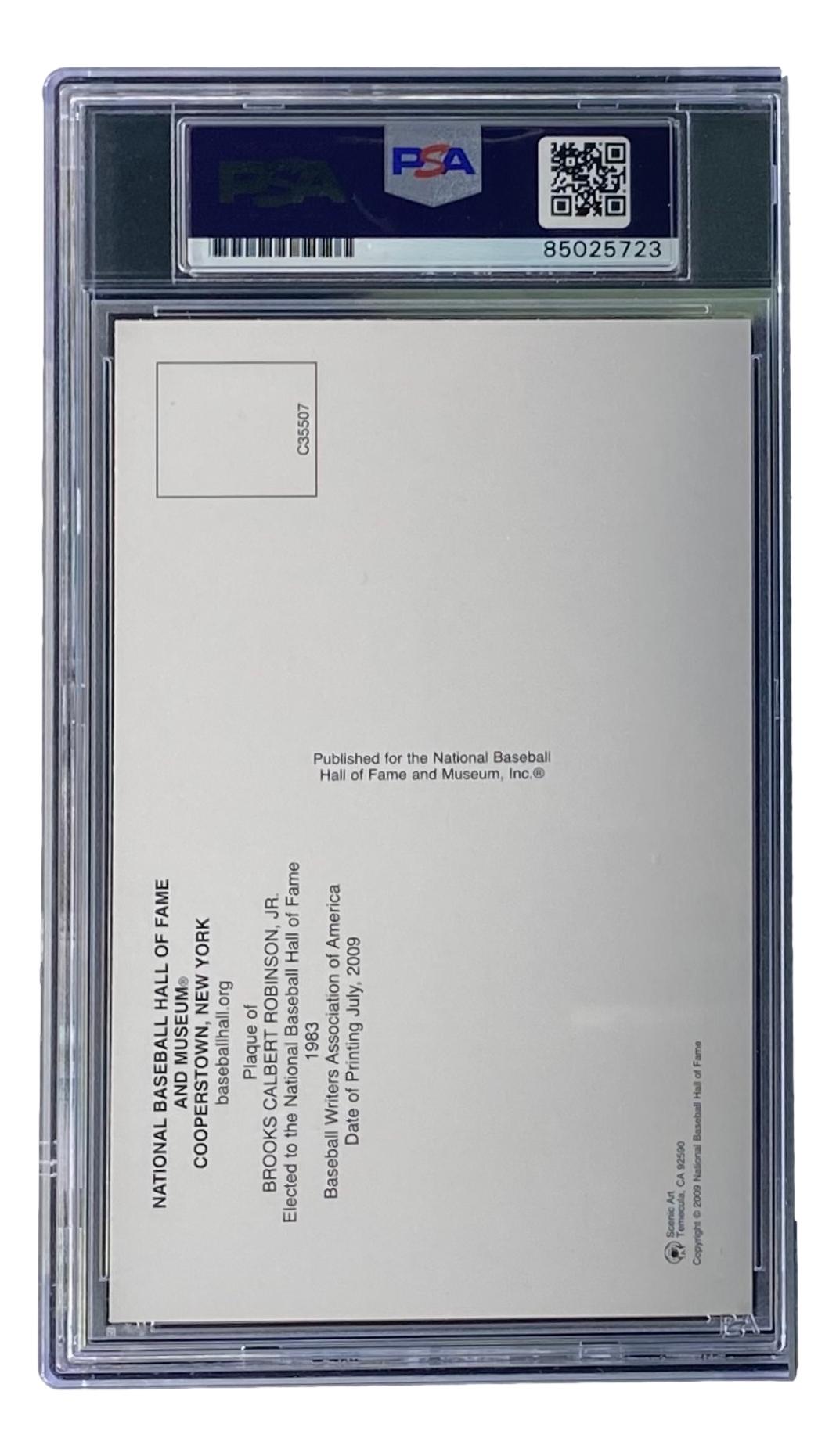 Brooks Robinson Signed Hall of Fame Plaque Postcard (PSA) at PristineAuction.com Brooks Robinson Signed Hall of Fame Plaque Postcard (PSA) at PristineAuction.com