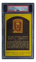 Billy Herman Signed Hall of Fame Plaque Postcard (PSA) at PristineAuction.com