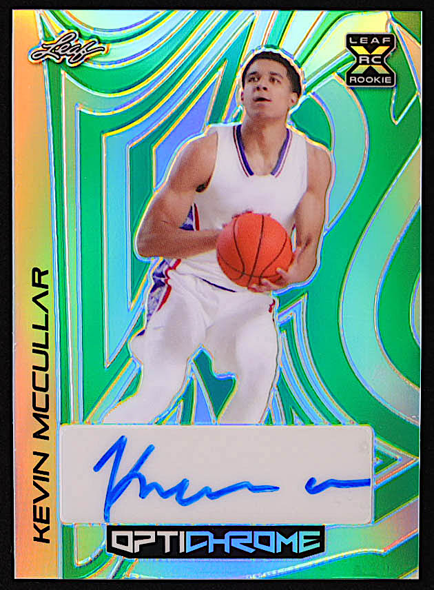Kevin McCullar 2023 Leaf Optichrome Autographs Prismatic Green #BAKMC RC #1/6 at PristineAuction.com Kevin McCullar 2023 Leaf Optichrome Autographs Prismatic Green #BAKMC RC #1/6 at PristineAuction.com