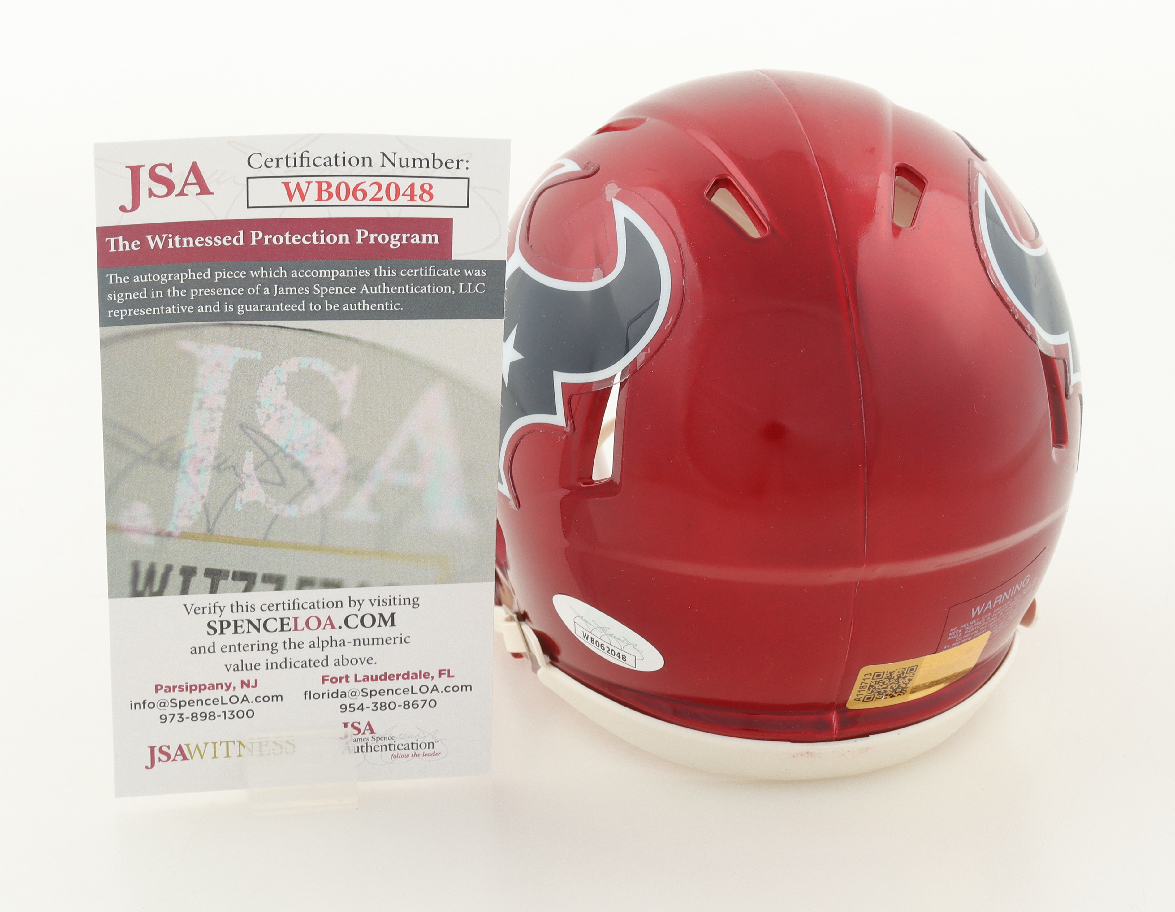 Jalen Pitre Signed Texans Flash Alternate Speed Mini Helmet (JSA & PIA) at PristineAuction.com Jalen Pitre Signed Texans Flash Alternate Speed Mini Helmet (JSA & PIA) at PristineAuction.com