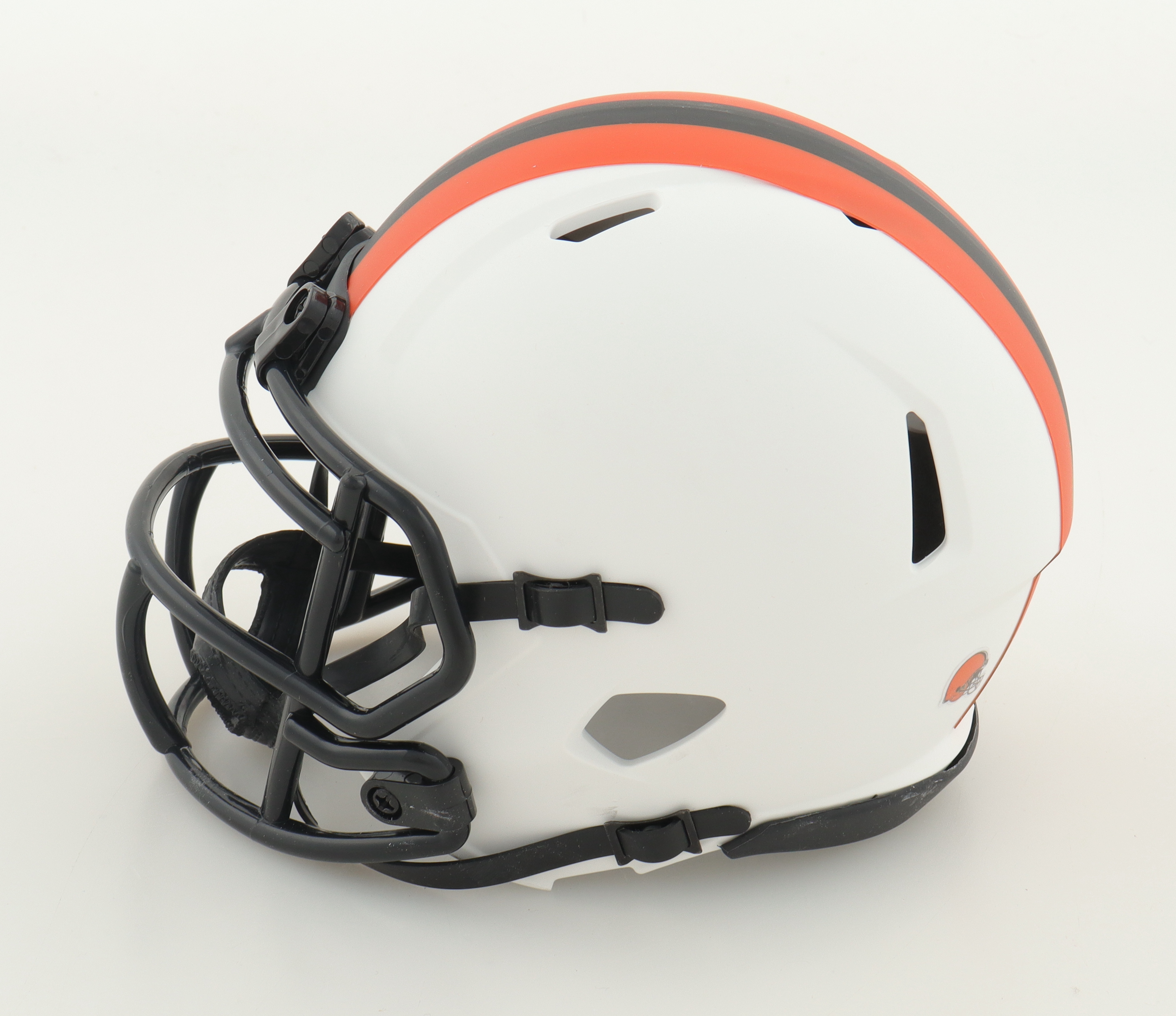 Joe Thomas Signed Browns Lunar Eclipse Alternate Speed Mini Helmet (Schwartz) at PristineAuction.com Joe Thomas Signed Browns Lunar Eclipse Alternate Speed Mini Helmet (Schwartz) at PristineAuction.com