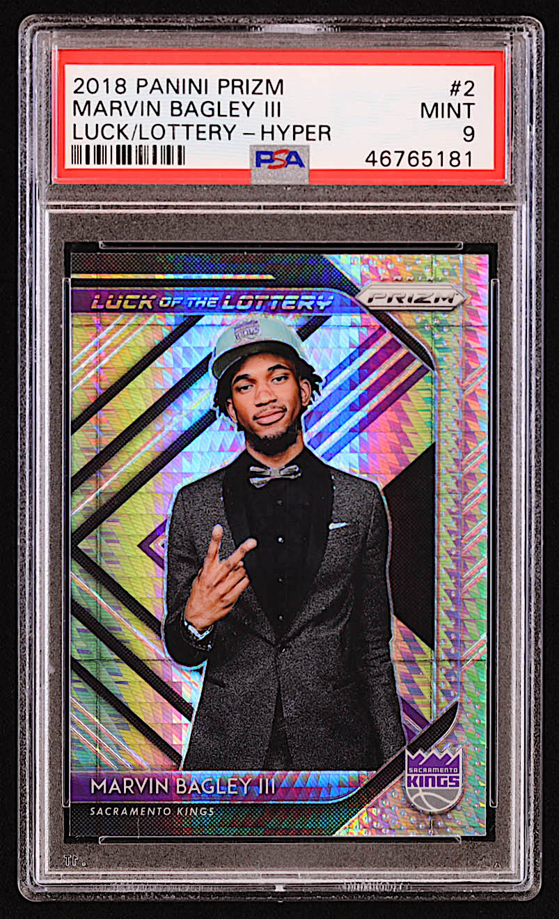 Marvin Bagley III 2018-19 Panini Prizm Luck of the Lottery Prizms Hyper #2 RC (PSA 9) at PristineAuction.com Marvin Bagley III 2018-19 Panini Prizm Luck of the Lottery Prizms Hyper #2 RC (PSA 9) at PristineAuction.com