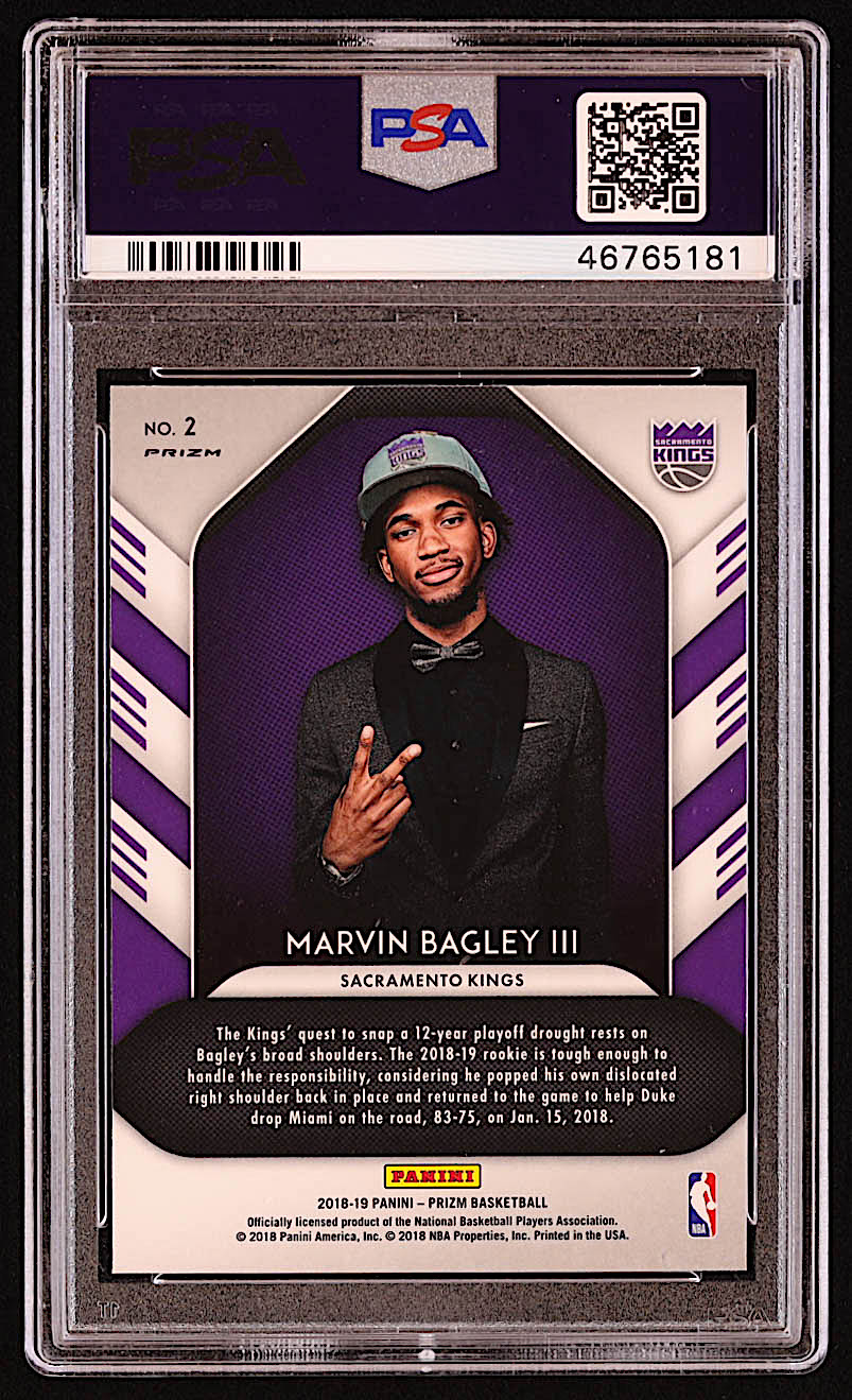 Marvin Bagley III 2018-19 Panini Prizm Luck of the Lottery Prizms Hyper #2 RC (PSA 9) at PristineAuction.com Marvin Bagley III 2018-19 Panini Prizm Luck of the Lottery Prizms Hyper #2 RC (PSA 9) at PristineAuction.com