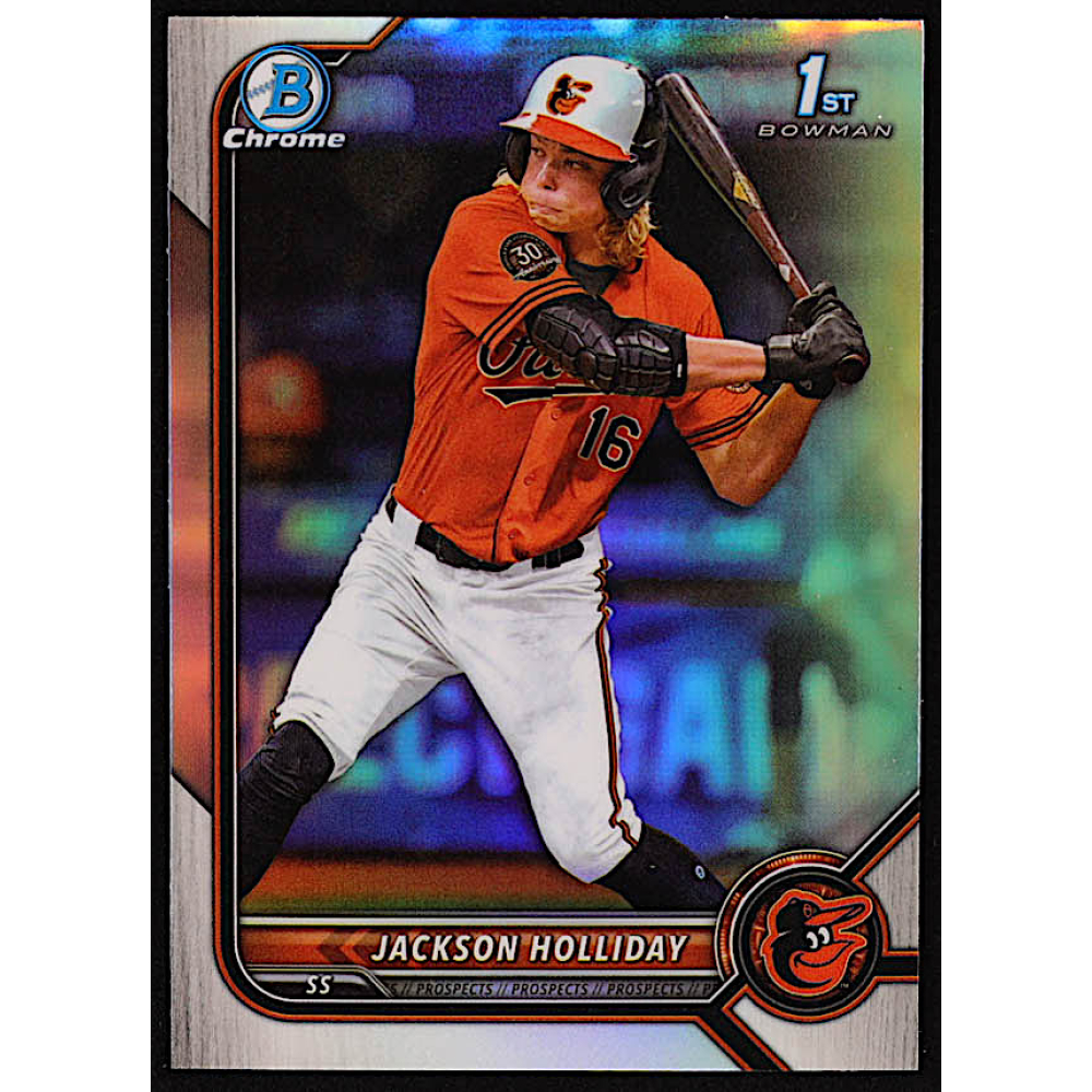 Jackson Holliday Signed 2022 Bowman Chrome Draft Heir Apparent #HA1 RC Jackson Holliday Signed 2022 Bowman Chrome Draft Heir Apparent #HA1 RC