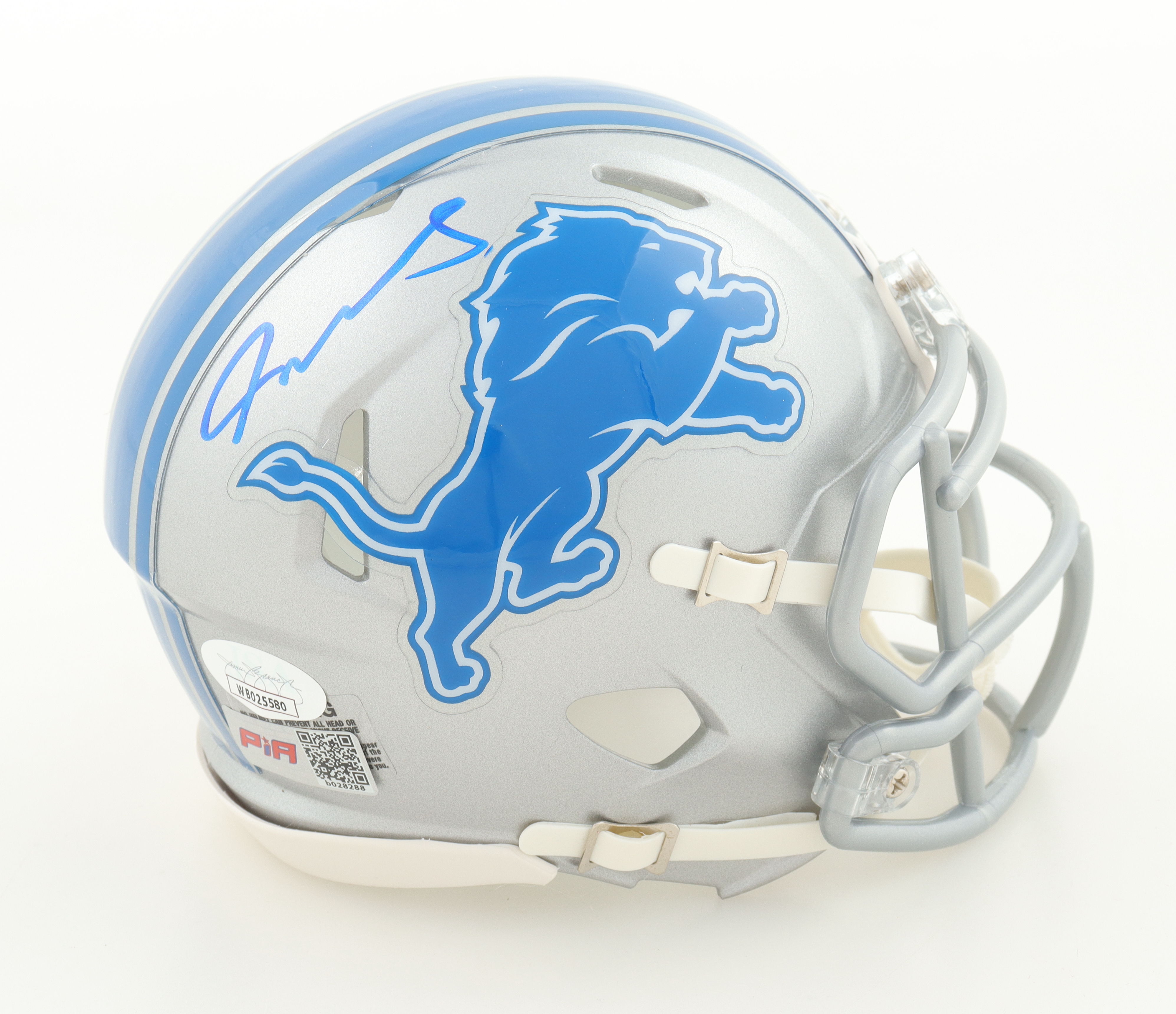 Jameson Williams Signed Lions Speed Mini Helmet (JSA & PIA) at PristineAuction.com Jameson Williams Signed Lions Speed Mini Helmet (JSA & PIA) at PristineAuction.com