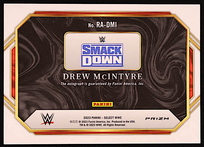 Drew McIntyre 2023 Select WWE Ringside Action Signatures #RADMI at PristineAuction.com Drew McIntyre 2023 Select WWE Ringside Action Signatures #RADMI at PristineAuction.com