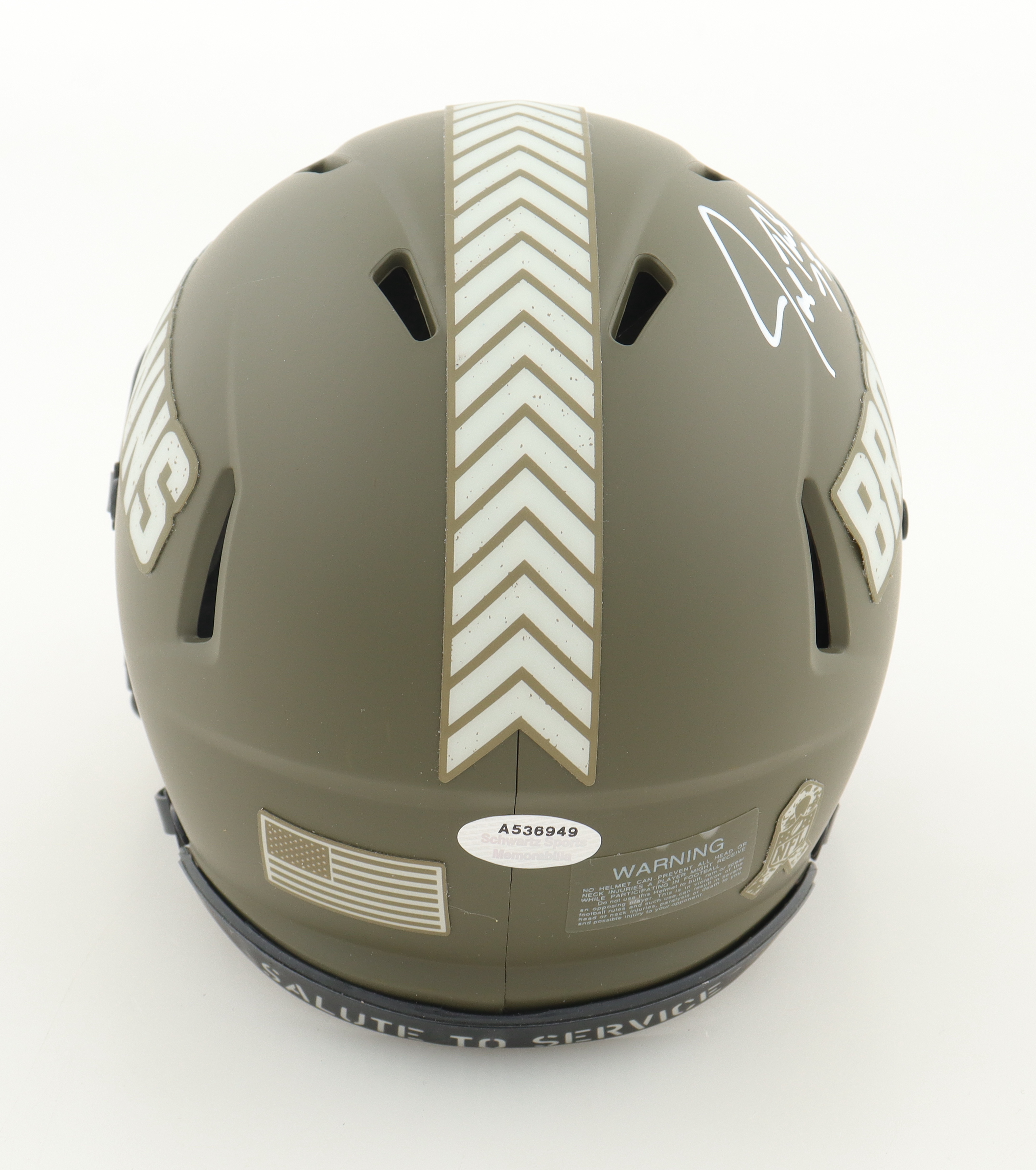 Joe Thomas Signed Browns Salute To Service Speed Mini Helmet (Schwartz) at PristineAuction.com Joe Thomas Signed Browns Salute To Service Speed Mini Helmet (Schwartz) at PristineAuction.com