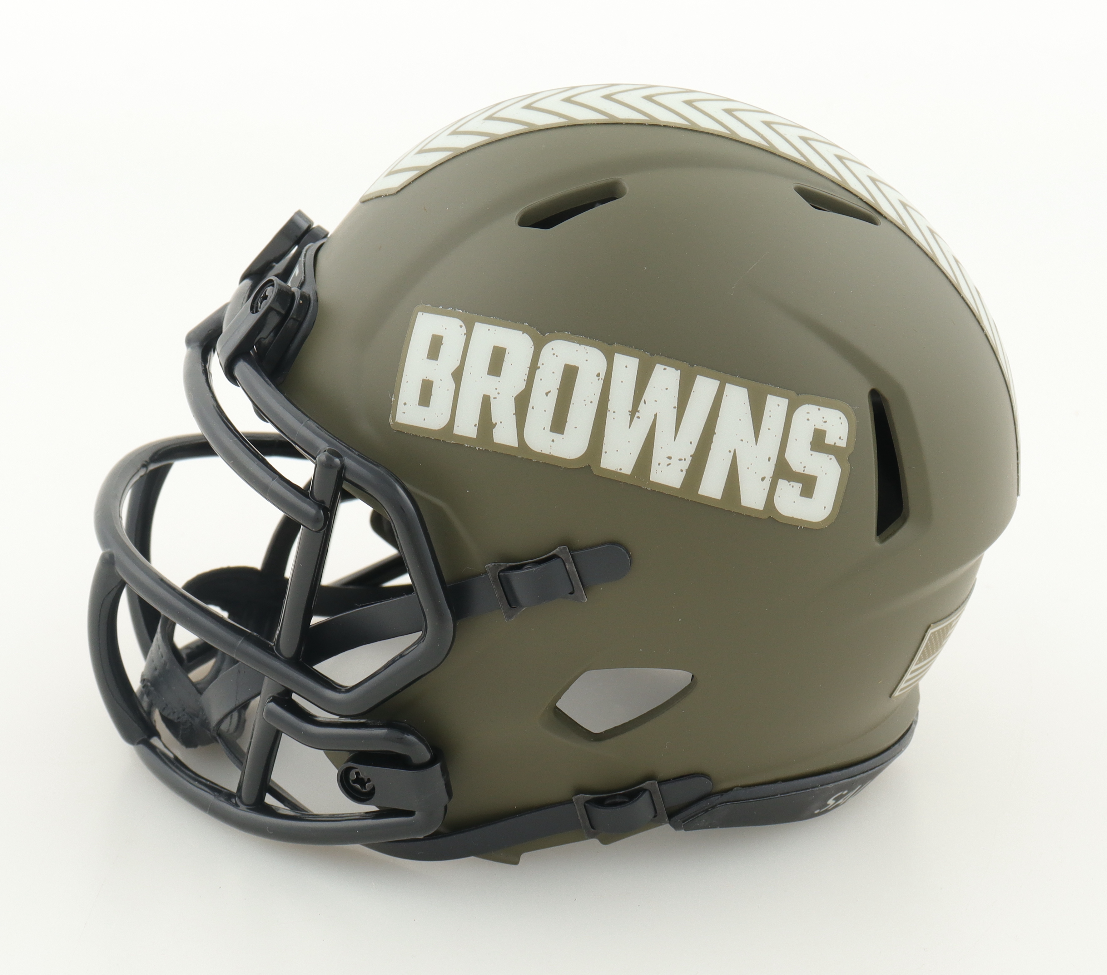 Joe Thomas Signed Browns Salute To Service Speed Mini Helmet (Schwartz) at PristineAuction.com Joe Thomas Signed Browns Salute To Service Speed Mini Helmet (Schwartz) at PristineAuction.com