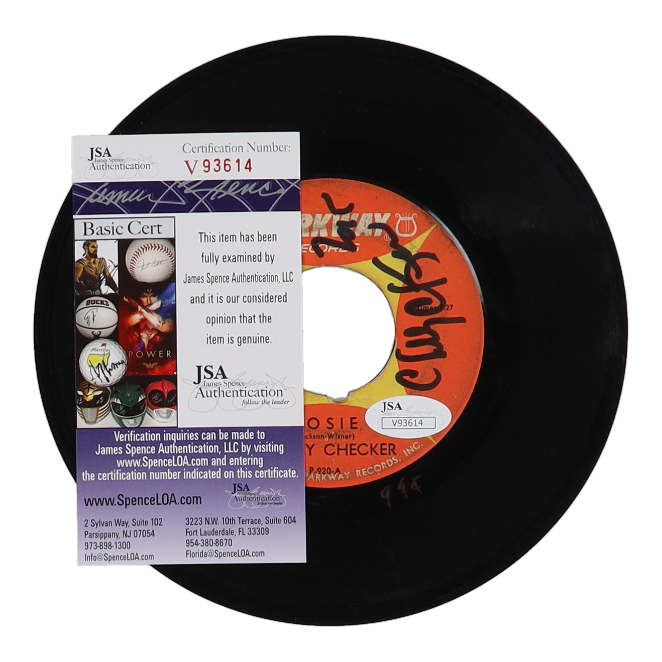 Chubby Checker Signed 45 RPM Record (JSA) at PristineAuction.com Chubby Checker Signed 45 RPM Record (JSA) at PristineAuction.com