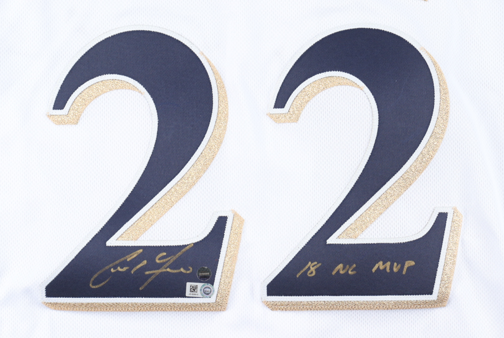 Christian Yelich Signed Jersey Inscribed "18 NL MVP" (Steiner & MLB) at PristineAuction.com Christian Yelich Signed Jersey Inscribed "18 NL MVP" (Steiner & MLB) at PristineAuction.com