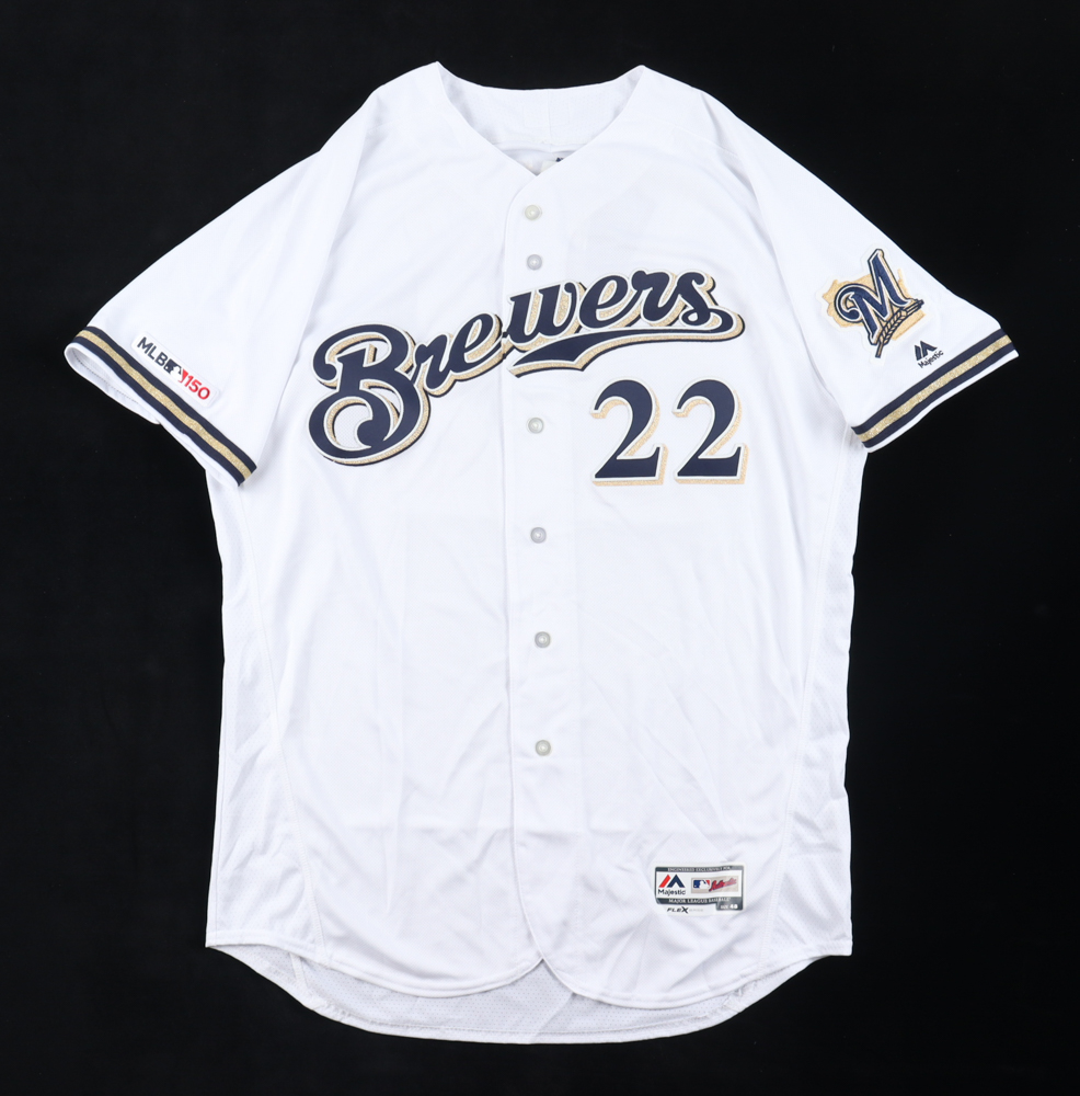 Christian Yelich Signed Jersey Inscribed "18 NL MVP" (Steiner & MLB) at PristineAuction.com Christian Yelich Signed Jersey Inscribed "18 NL MVP" (Steiner & MLB) at PristineAuction.com