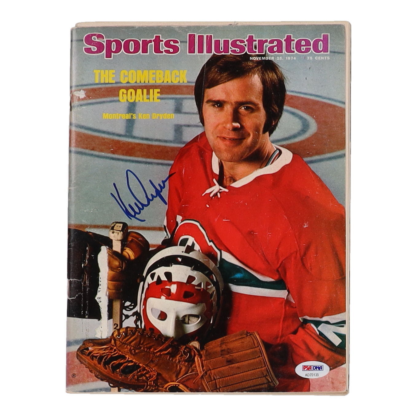Ken Dryden Signed 1974 "Sports Illustrated" Magazine (PSA) at PristineAuction.com Ken Dryden Signed 1974 "Sports Illustrated" Magazine (PSA) at PristineAuction.com