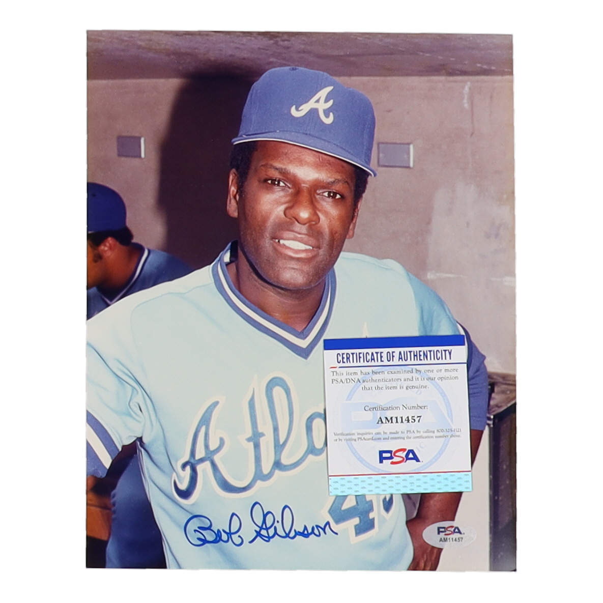 Bob Gibson Signed Braves 8x10 Photo (PSA) at PristineAuction.com Bob Gibson Signed Braves 8x10 Photo (PSA) at PristineAuction.com