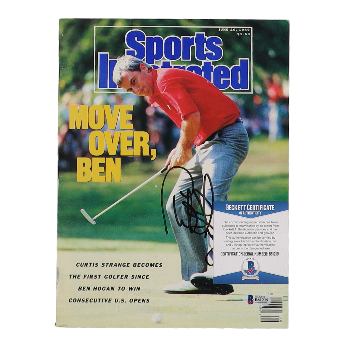 Curtis Strange Signed 1989 "Sports Illustrated" Magazine (Beckett) at PristineAuction.com Curtis Strange Signed 1989 "Sports Illustrated" Magazine (Beckett) at PristineAuction.com