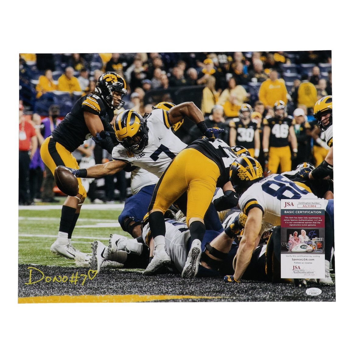 Donovan Edwards Signed Michigan Wolverines 16x20 Photo (JSA) at PristineAuction.com Donovan Edwards Signed Michigan Wolverines 16x20 Photo (JSA) at PristineAuction.com