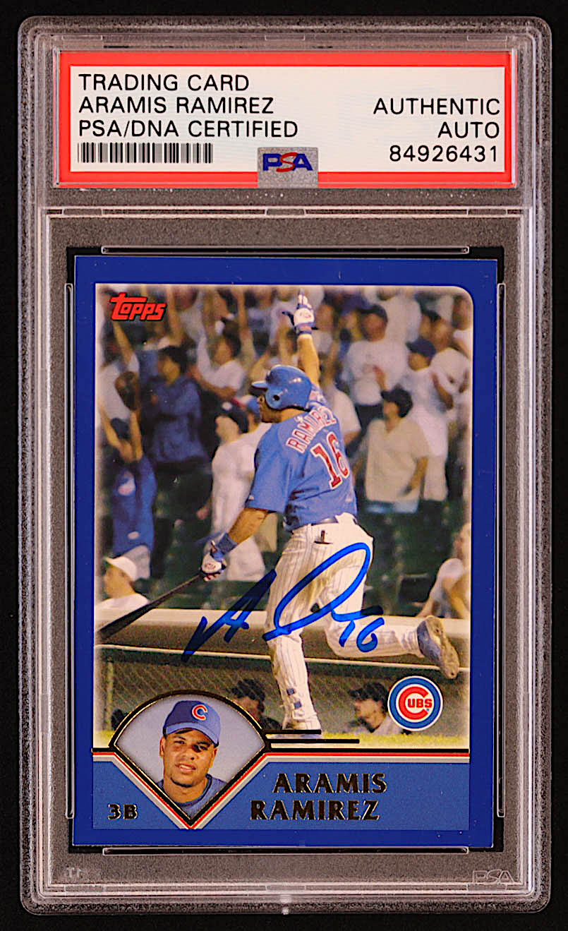 Aramis Ramirez Signed 2003 Topps Traded #T112 (PSA) at PristineAuction.com Aramis Ramirez Signed 2003 Topps Traded #T112 (PSA) at PristineAuction.com