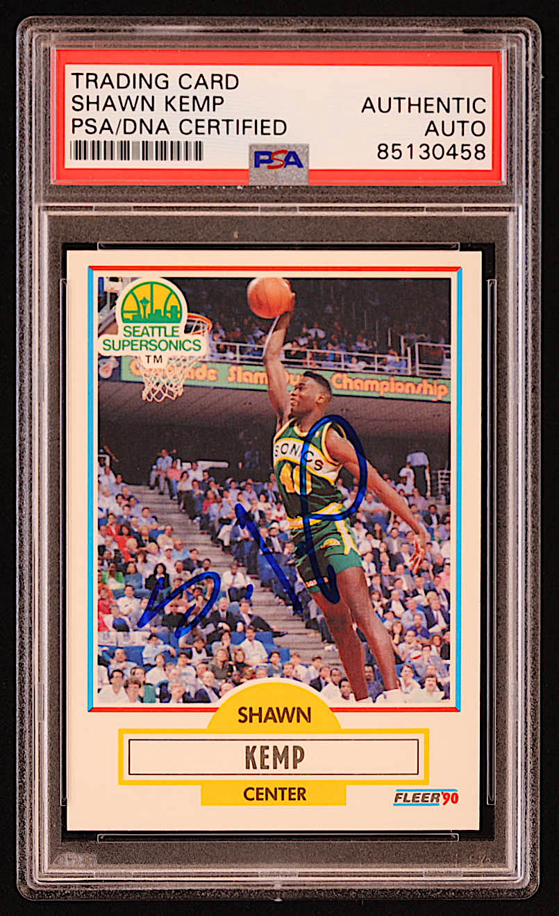 Shawn Kemp Signed 1990-91 Fleer #178 RC (PSA) at PristineAuction.com Shawn Kemp Signed 1990-91 Fleer #178 RC (PSA) at PristineAuction.com