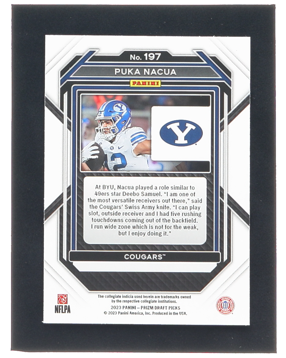 Puka Nacua 2023 Panini Prizm Draft Picks #197 RC at PristineAuction.com Puka Nacua 2023 Panini Prizm Draft Picks #197 RC at PristineAuction.com