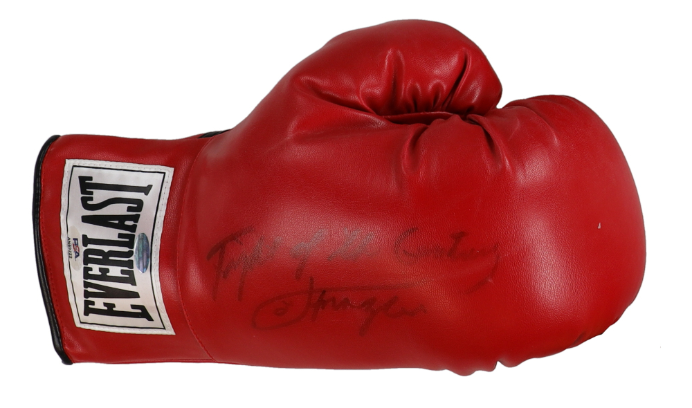 Malle De Boxe Everlast Verte - Dédicacée Joe Frazier, 27 KO, Encadrée, Certifiée BAS