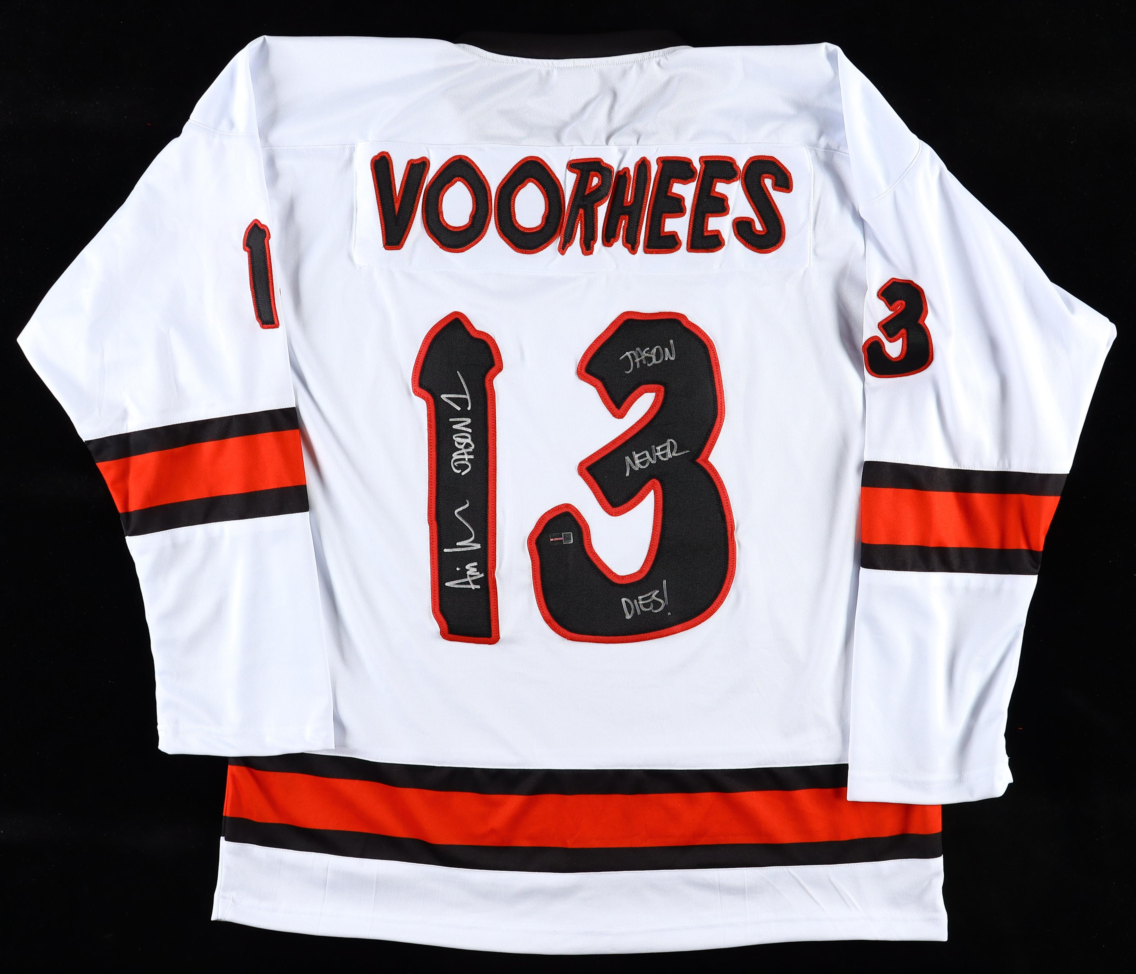 Ari Lehman Signed Jersey Inscribed "Jason 1" & "Jason Never Dies!" (Steiner) at PristineAuction.com Ari Lehman Signed Jersey Inscribed "Jason 1" & "Jason Never Dies!" (Steiner) at PristineAuction.com