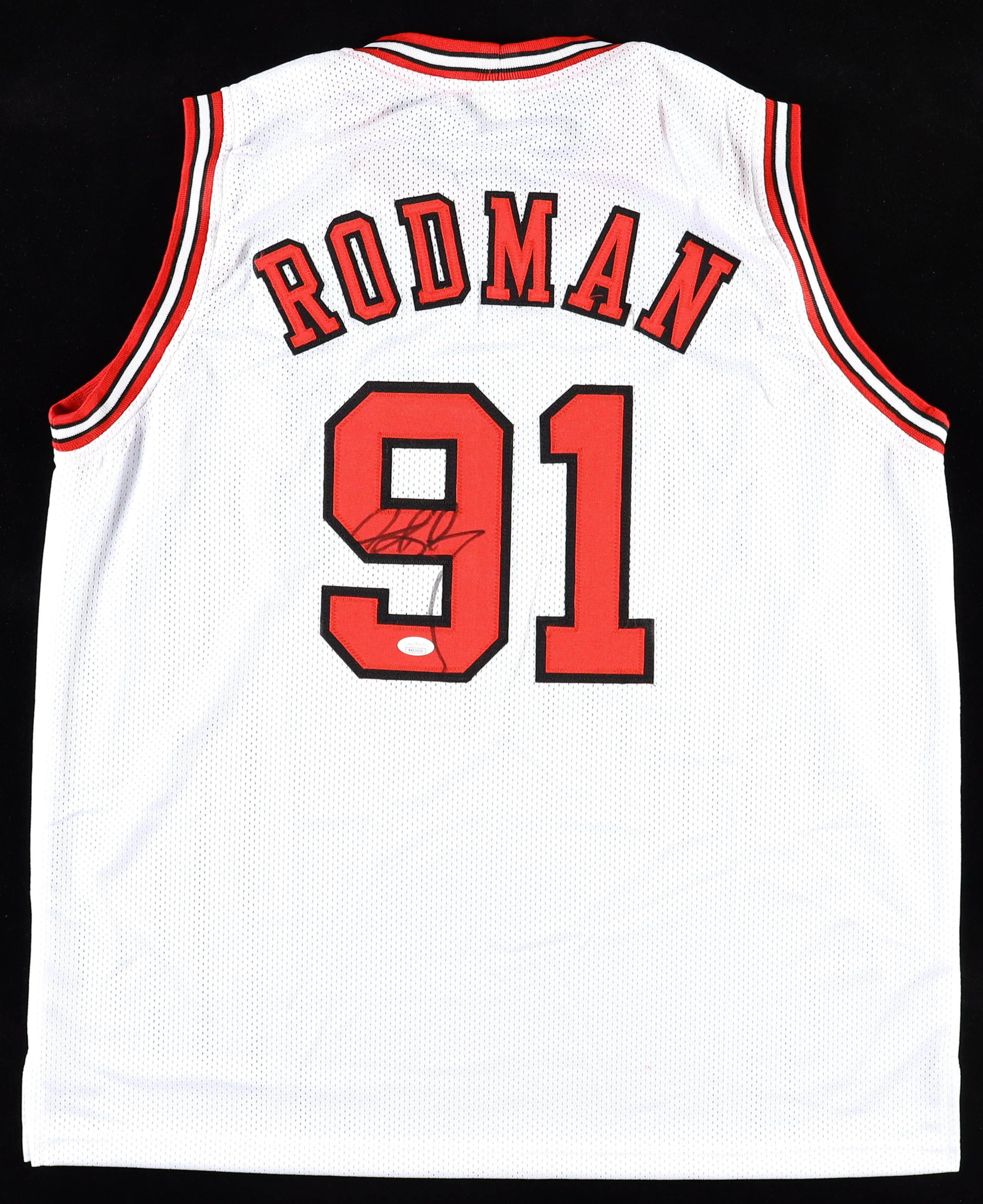 Dennis Rodman Signed Jersey (JSA) at PristineAuction.com Dennis Rodman Signed Jersey (JSA) at PristineAuction.com