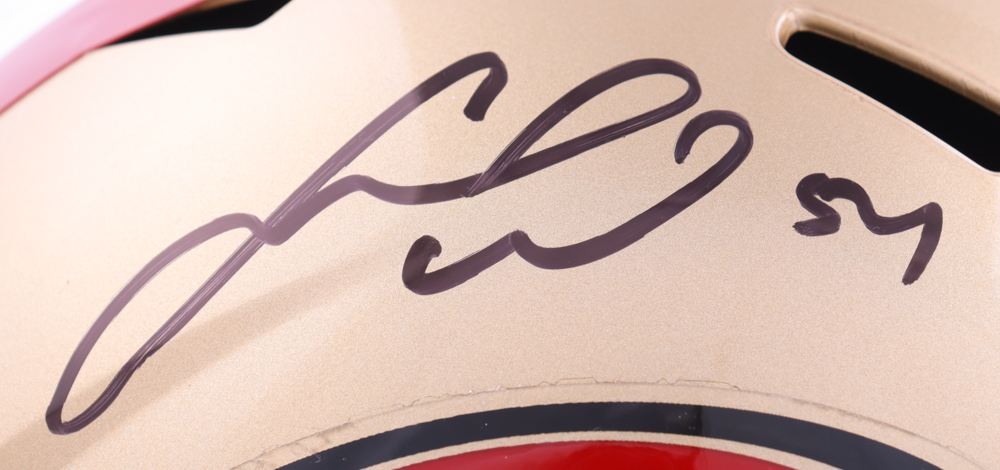 Fred Warner & Dre Greenlaw Signed 49ers Full-Size Speed Helmet (Beckett) at PristineAuction.com Fred Warner & Dre Greenlaw Signed 49ers Full-Size Speed Helmet (Beckett) at PristineAuction.com